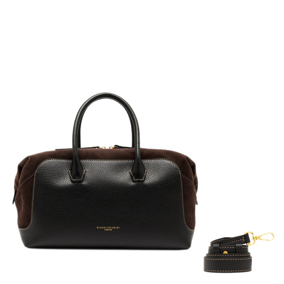 GIANNI CHIARINI BAULETTO GRANDE GEMMA 12241 NERO MOKA