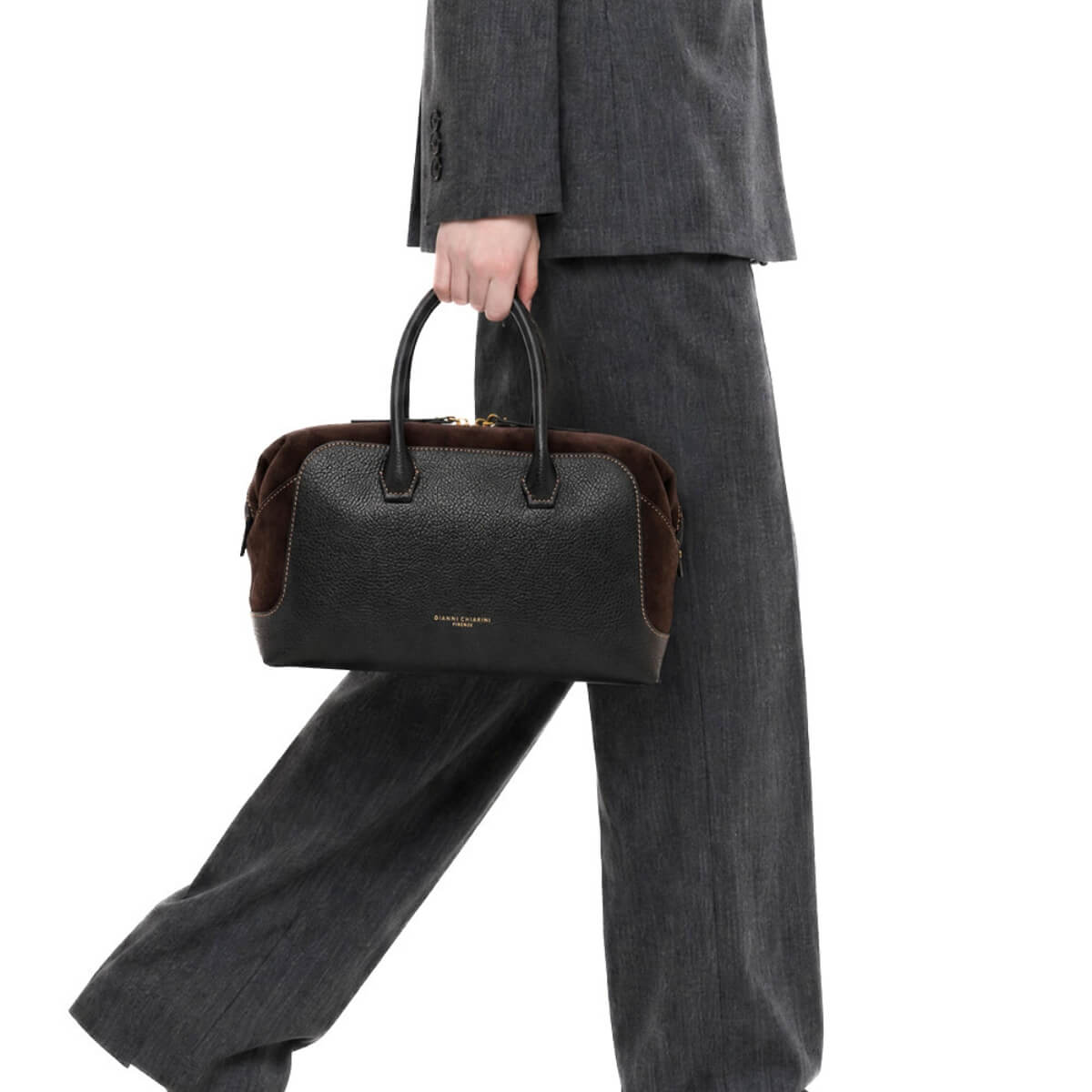 GIANNI CHIARINI BAULETTO GRANDE GEMMA 12241 NERO MOKA