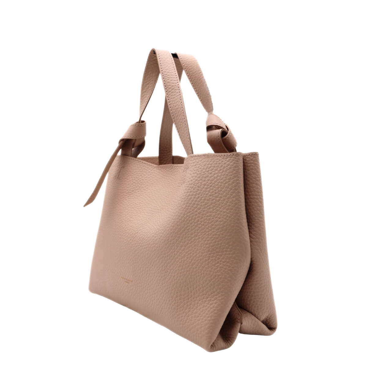 Borsa Gianni Chiarini AMIRA rosa in pelle elegante con dettaglio del nodo sul manico