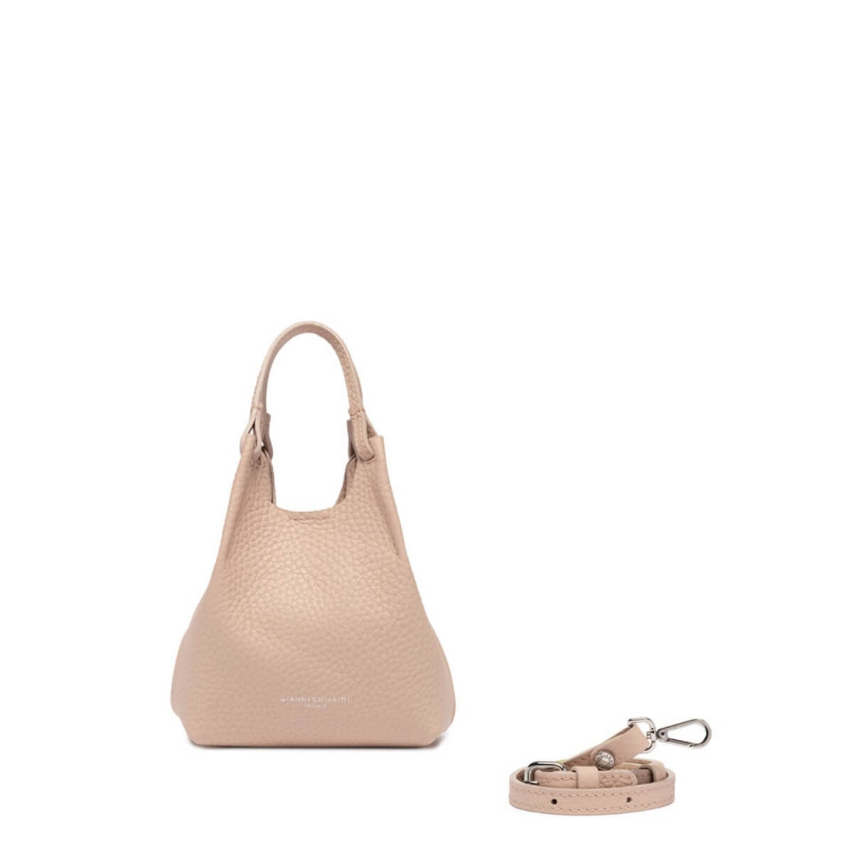 Mini bag rosa cipria Gianni Chiarini in pelle elegante modello DUA