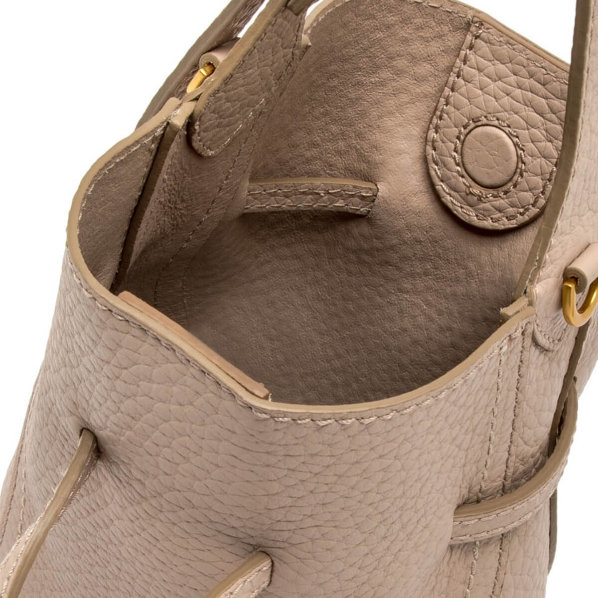 Borsa Gianni Chiarini Sienna rosa cipria in pelle martellata modello a secchiello