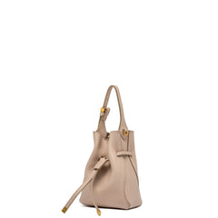 Borsa Gianni Chiarini Sienna rosa cipria in pelle martellata modello a secchiello