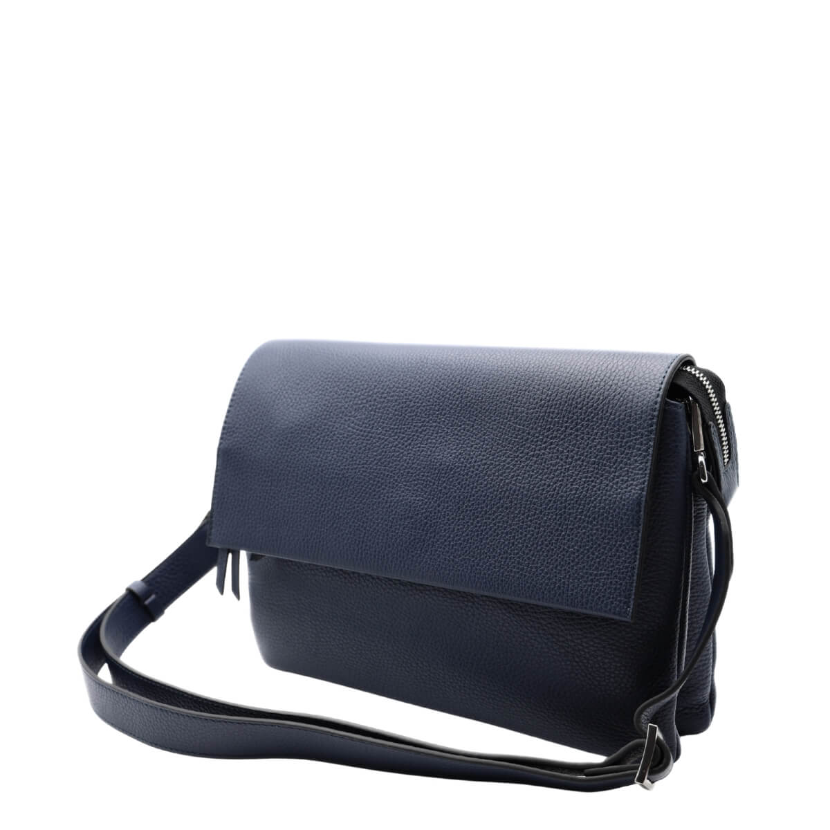 Borsa Gianni Chiarini Three blu navy in pelle martellata
