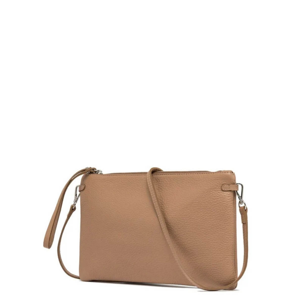 Pochette Gianni Chiarini Hermy BS3695 Clay Natural in pelle martellata.