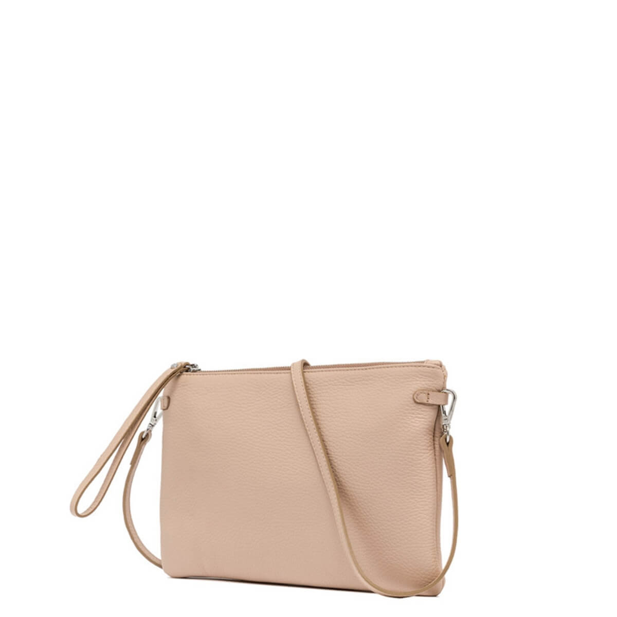 Bustina Hermy Gianni Chiarini colore rosa cipria in pelle martellata