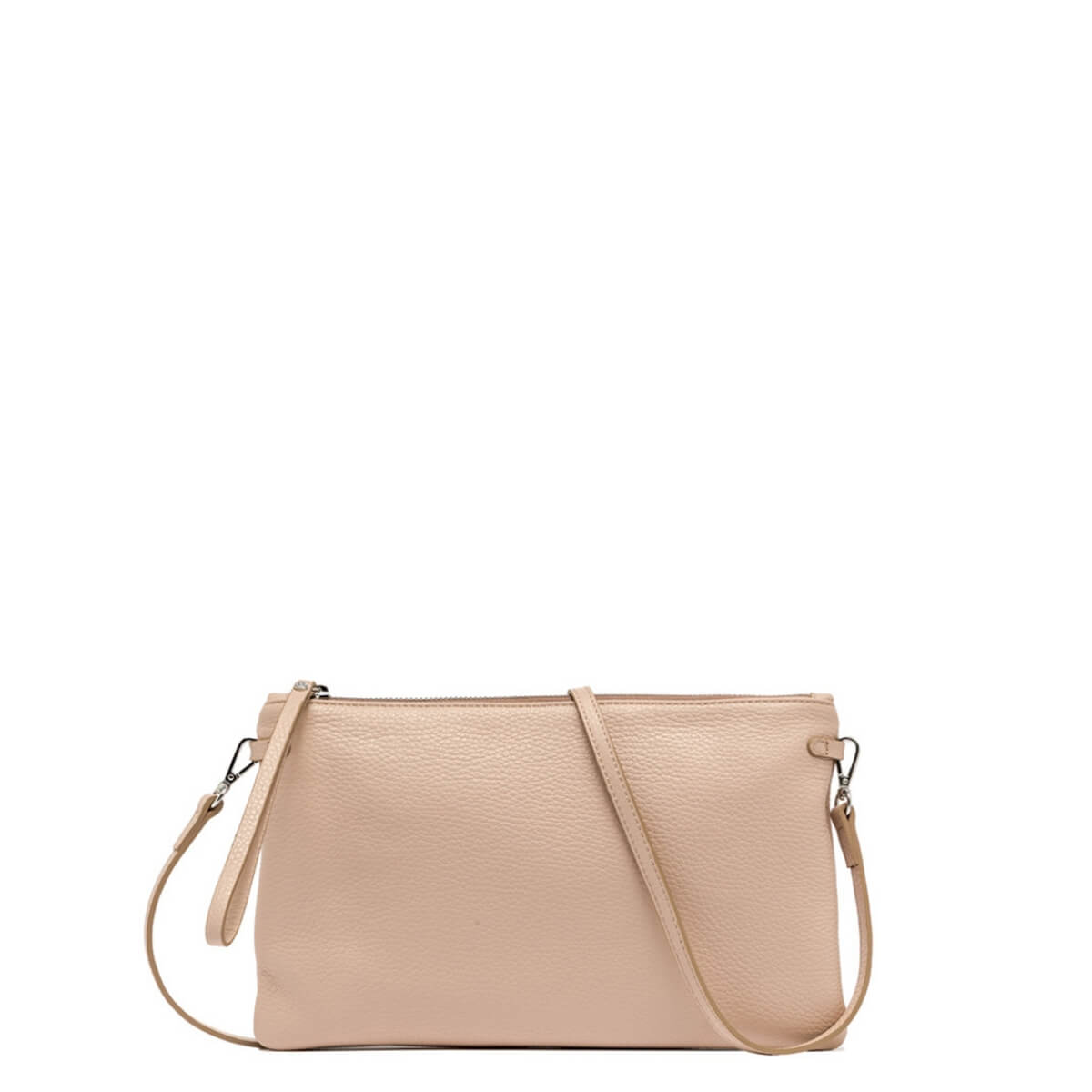 Bustina Hermy Gianni Chiarini colore rosa cipria in pelle martellata