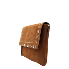 Pochette Gianni Chiarini Elisa caramello in pelle scamosciata