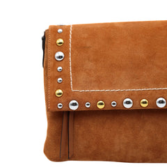 Pochette Gianni Chiarini Elisa caramello in pelle scamosciata