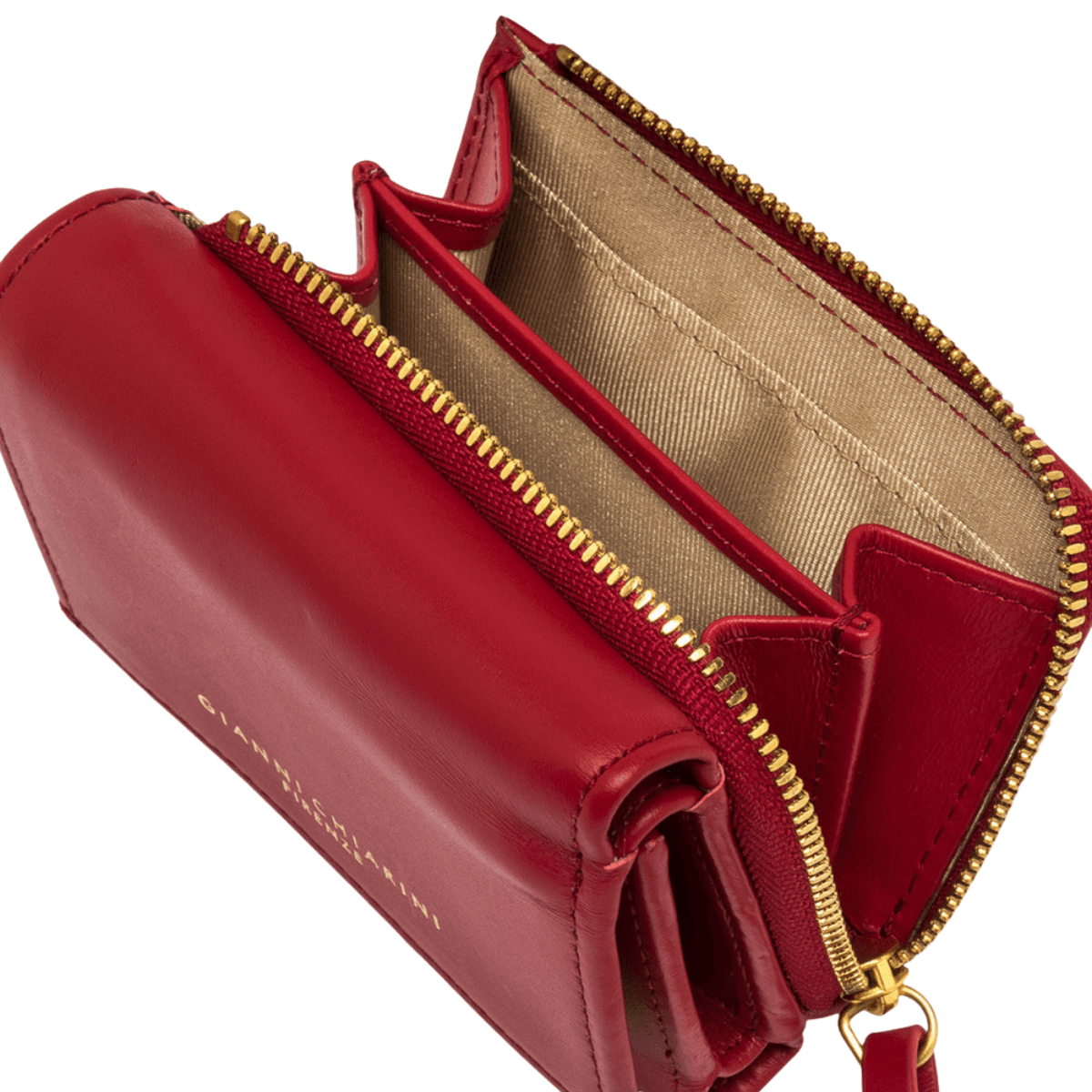 GIANNI CHIARINI PORTAFOGLIO WALLETS NAPPA PF5065 ROSSO RUBY