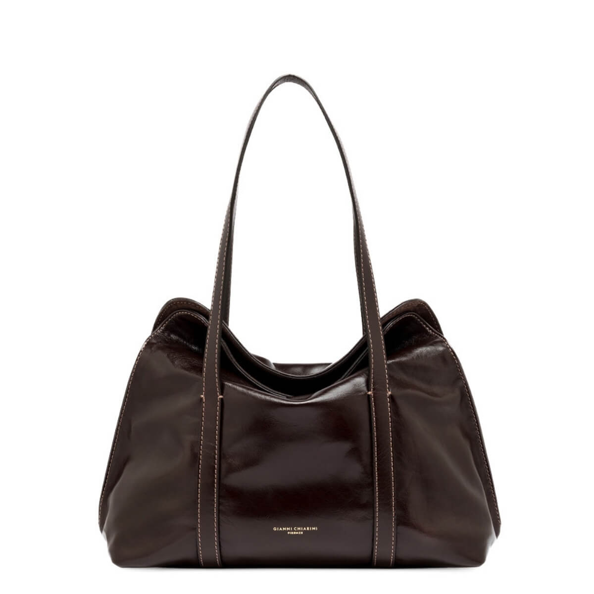 GIANNI CHIARINI SHOPPER MARGHE 11981 ESPRESSO