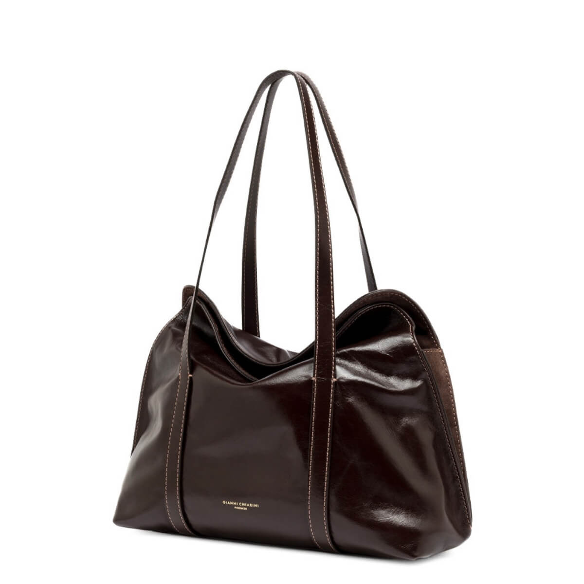 GIANNI CHIARINI SHOPPER MARGHE 11981 ESPRESSO