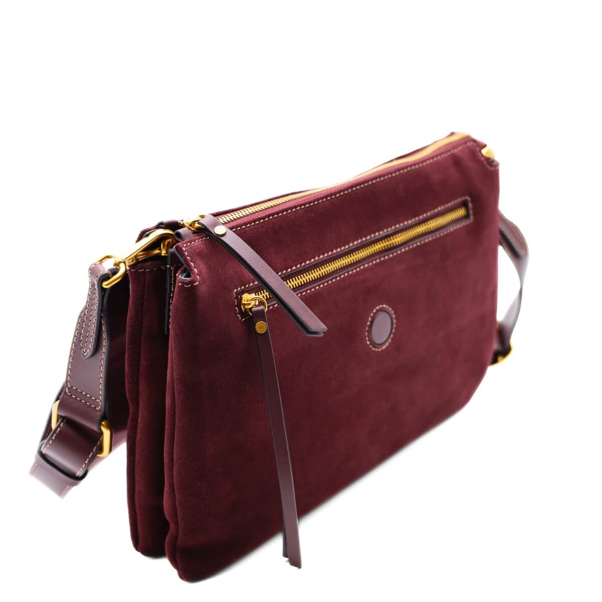 GIANNI CHIARINI TRACOLLA CAMOSCIO THREE 12295 AMARONE