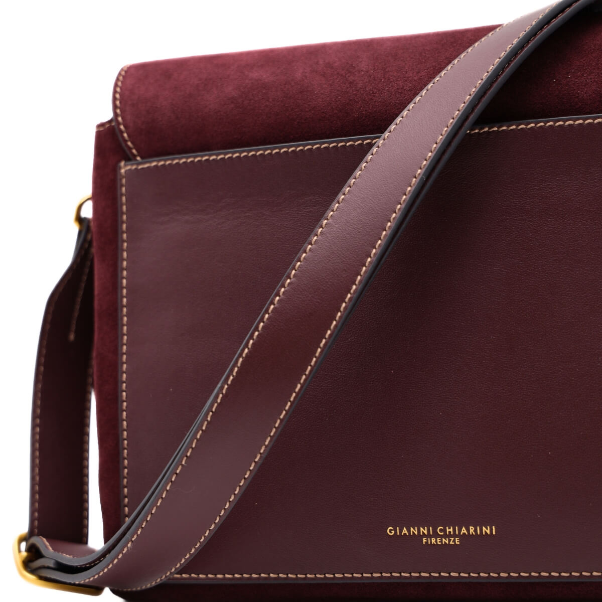 GIANNI CHIARINI TRACOLLA CAMOSCIO THREE 12295 AMARONE