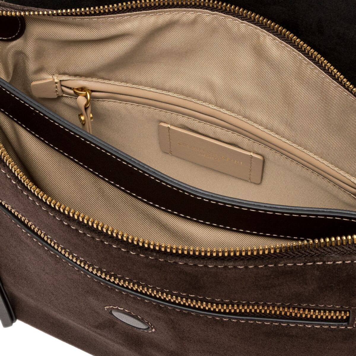 GIANNI CHIARINI TRACOLLA CAMOSCIO THREE 12295 MOKA