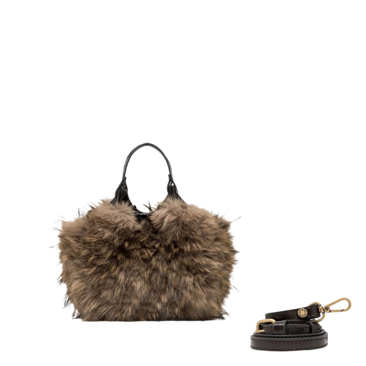 GIANNI CHIARINI BORSA A MANO 12759 MARRONE PELO
