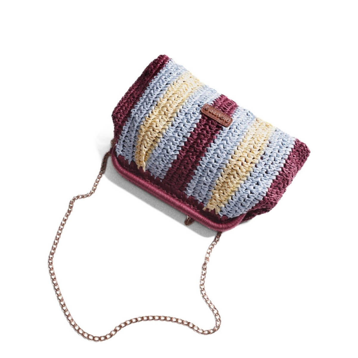 GIOSEPPO POCHETTE INTRECCIO TRICOLOR 78138 BORDEAUX