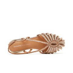 GIOSEPPO SLINGBACK 75440 INTRECCIO PLATINO