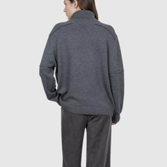 GOA GOA MAGLIONE COLLO ALTO CIELINA GRIGIO