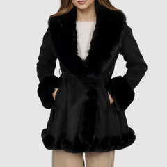 GOA GOA CAPPOTTO PELLICCIA VERAYA NERO