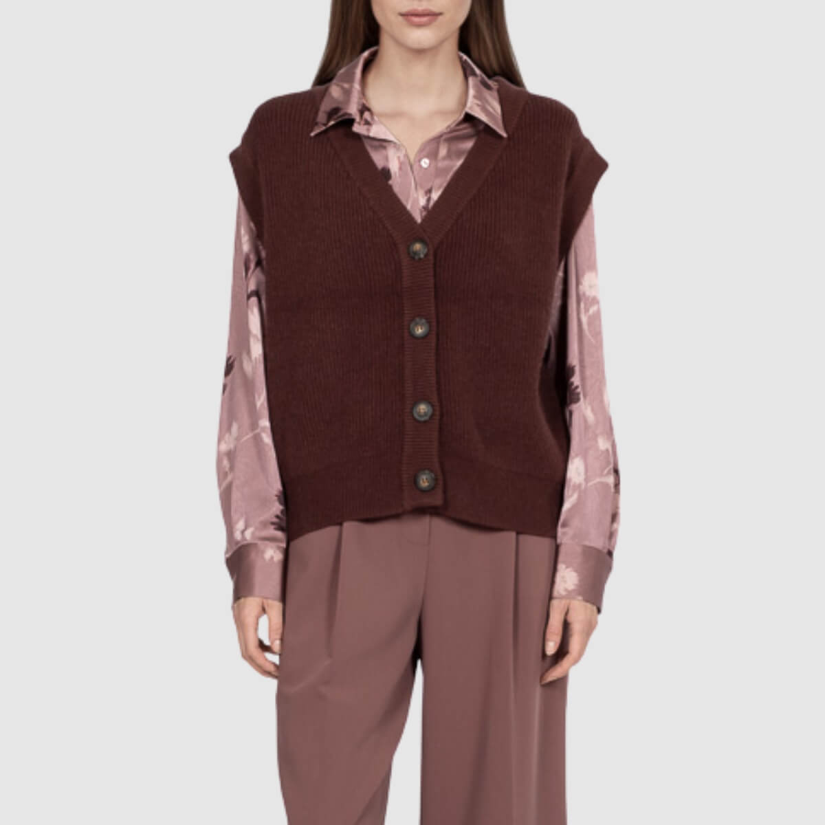 GOA GOA GILET PURITA BORDEAUX