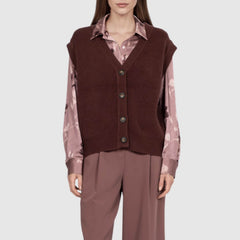GOA GOA GILET PURITA BORDEAUX