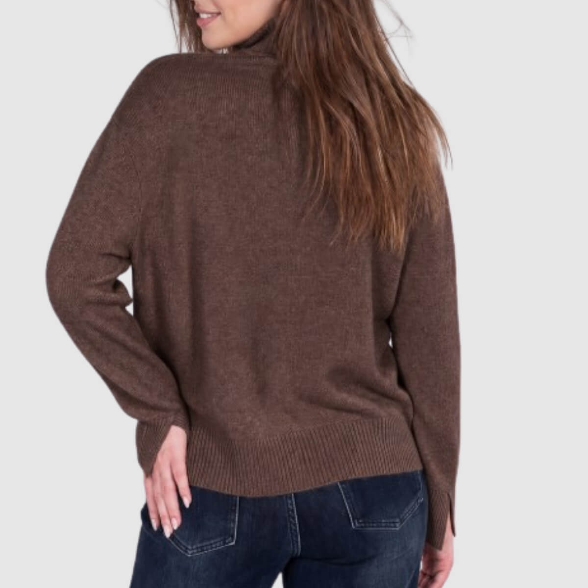 GOA GOA MAGLIONE COLLO ALTO LADURIA MARRONE