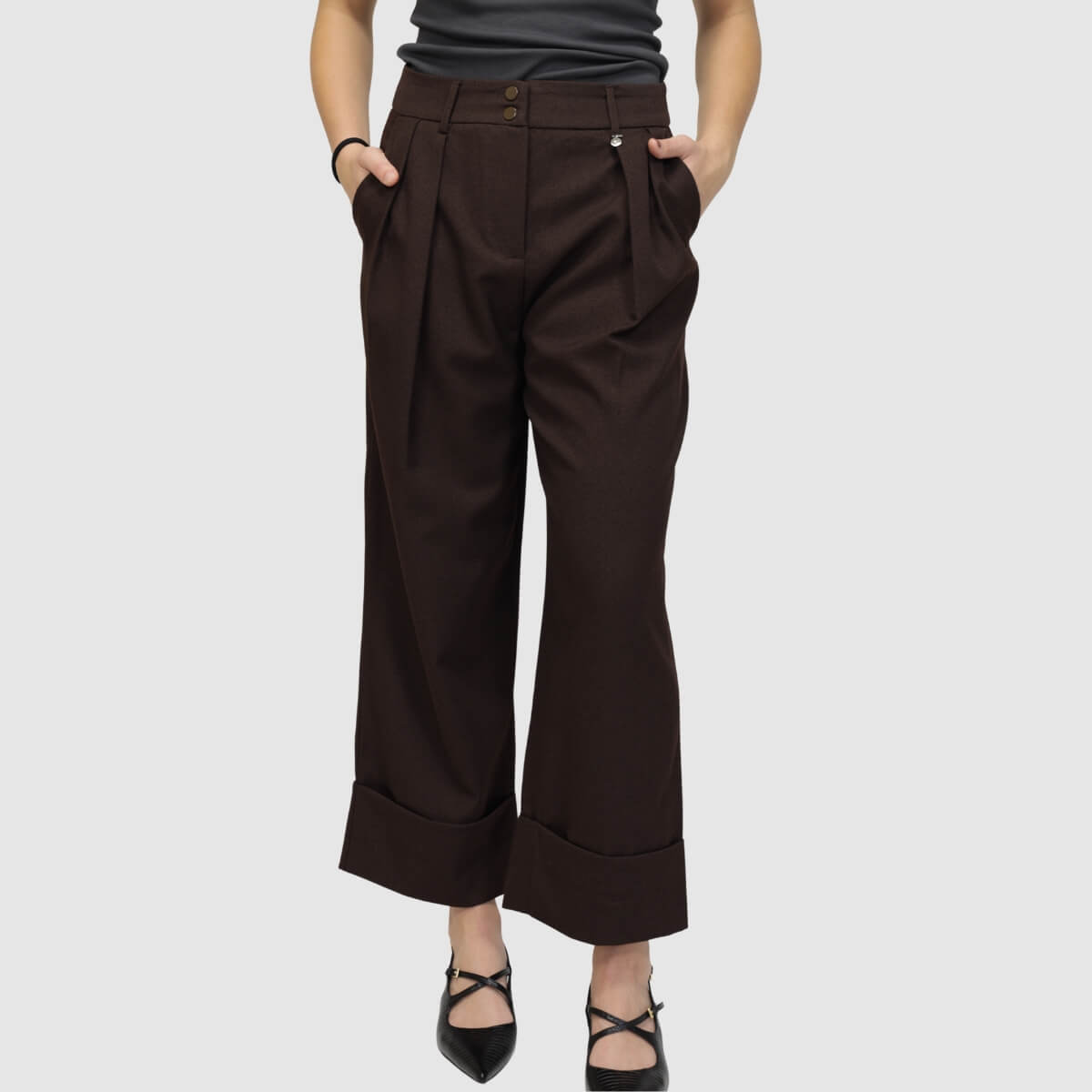 GOA GOA PANTALONE JULIA MARRONE