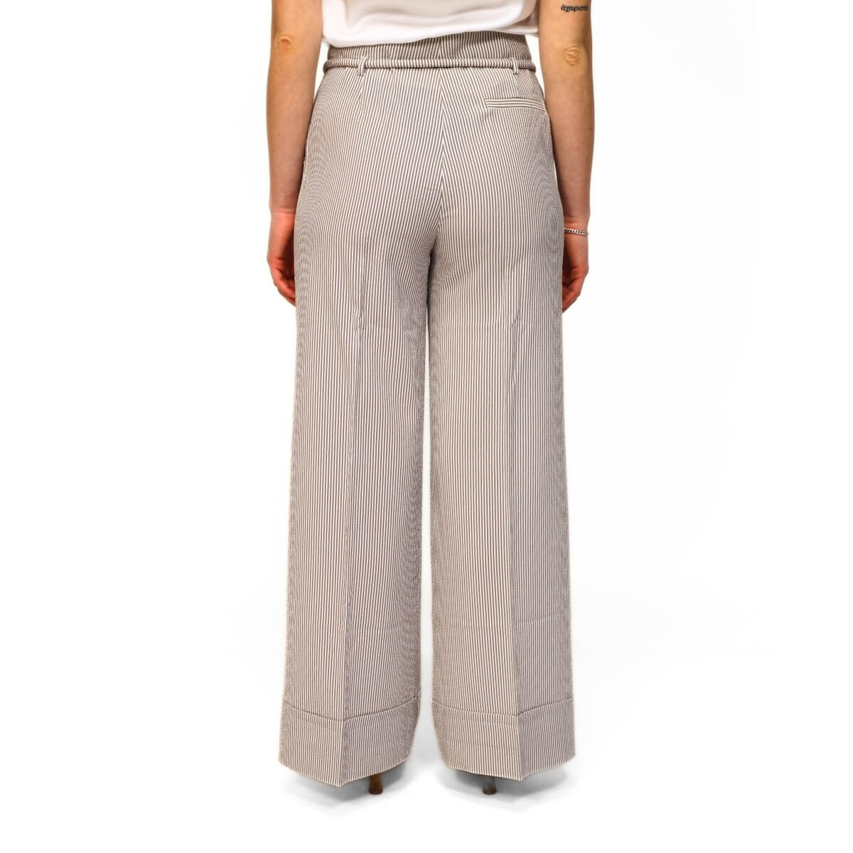 GOA GOA PANTALONE MIRAGE BIANCO A RIGHE