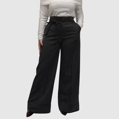GOA GOA PANTALONI ANASTASIA GRIGIO A RIGHE