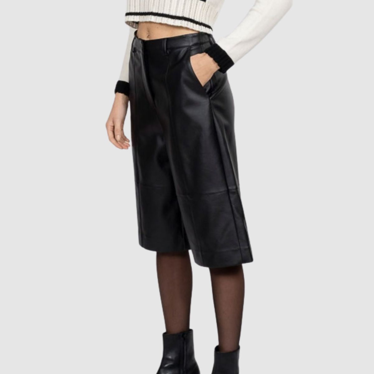 GOA GOA PANTALONI EFFETTO PELLE GAUXA NERO