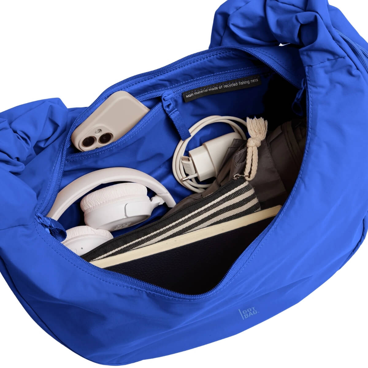 GOT BAG BORSA MOON BAG RUFFLE BLU COBALTO
