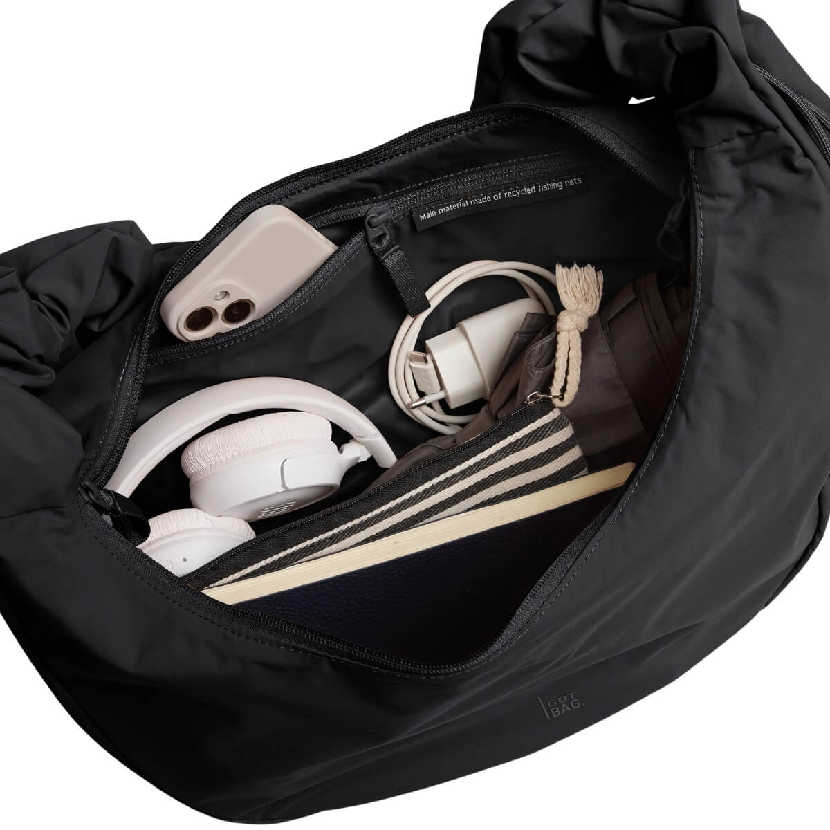 GOT BAG BORSA MOON BAG RUFFLE NERO