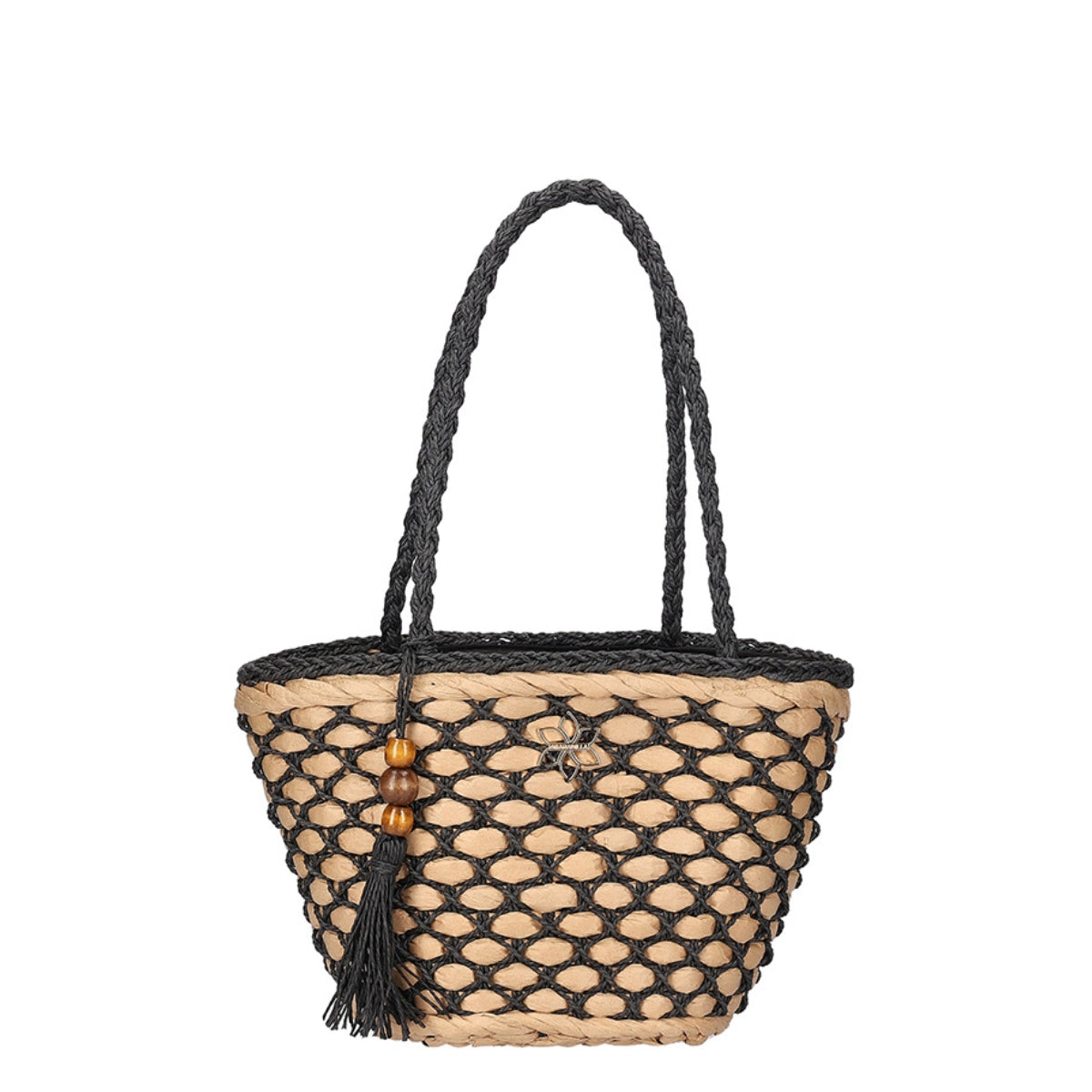 GRANADILLA BORSA RAFFIA PICCOLA JG6095 NATURAL / NERO