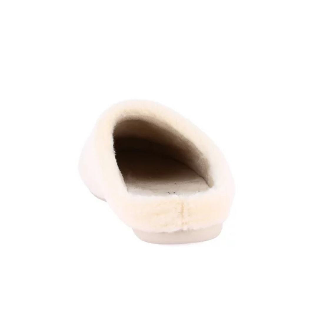 Ciabatta tessile panna Grünland GAGA CI1571, dettaglio tessuto e suola morbida