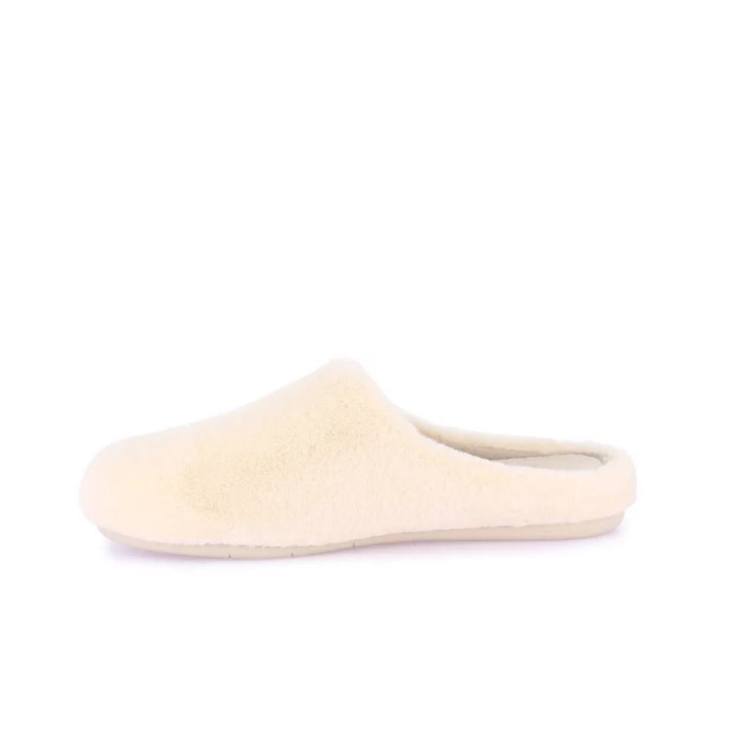 Ciabatta tessile panna Grünland GAGA CI1571, dettaglio tessuto e suola morbida