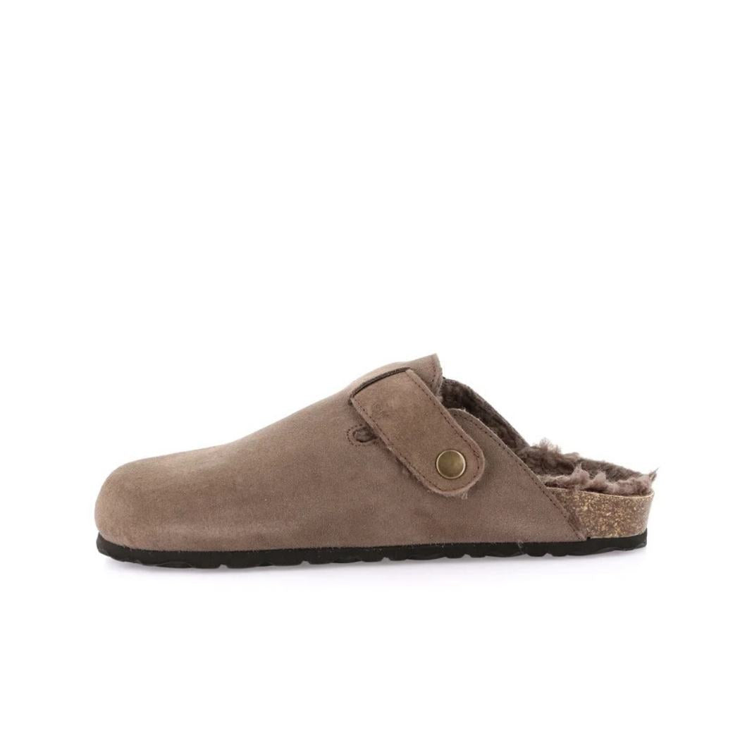 Ciabatta donna Grünland Sara CB2000 Tortora vista laterale.