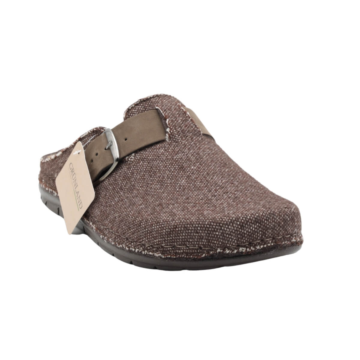 GRÜNLAND CIABATTA CI3390 FIBBIA MARRONE
