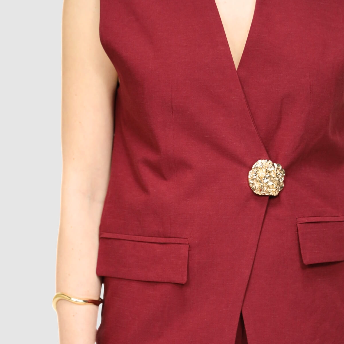 H2O ITALIA GILET LINO WEMORA BORDEAUX