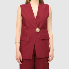 H2O ITALIA GILET LINO WEMORA BORDEAUX