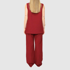 H2O ITALIA GILET LINO WEMORA BORDEAUX