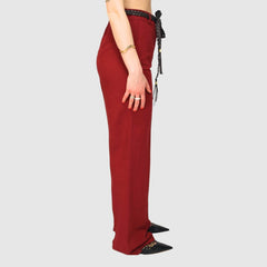H2O ITALIA PANTALONE PALAZZO LINO PEMORA BORDEAUX