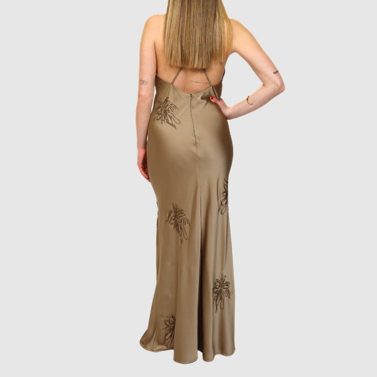 H2O ITALIA VESTITO LUNGO ALASITRA BEIGE