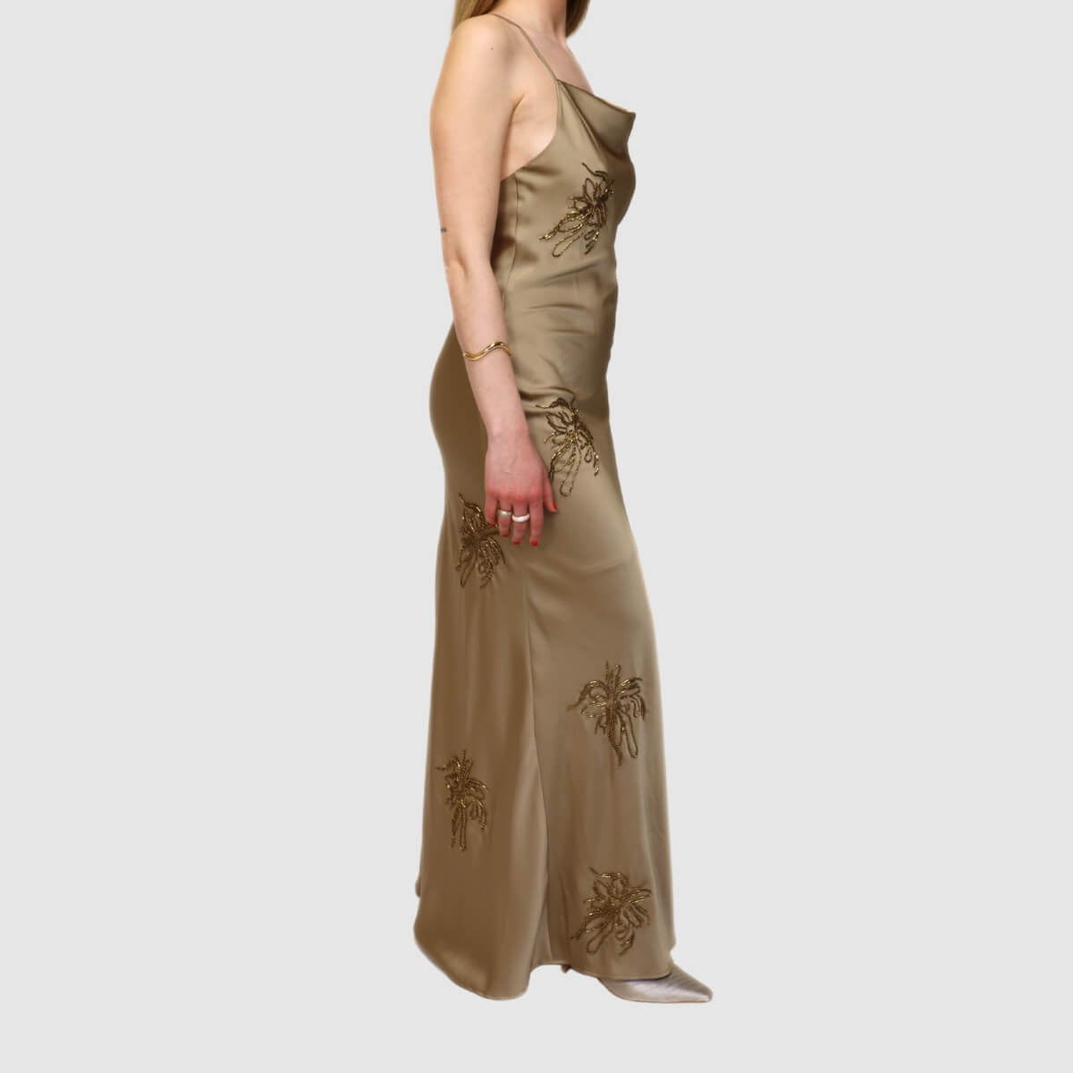 H2O ITALIA VESTITO LUNGO ALASITRA BEIGE
