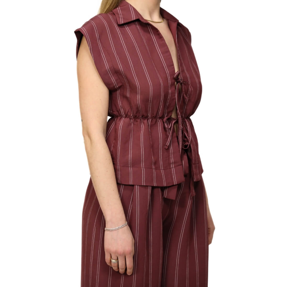 H2O ITALIA GILET SISKY BORDEAUX GESSATO