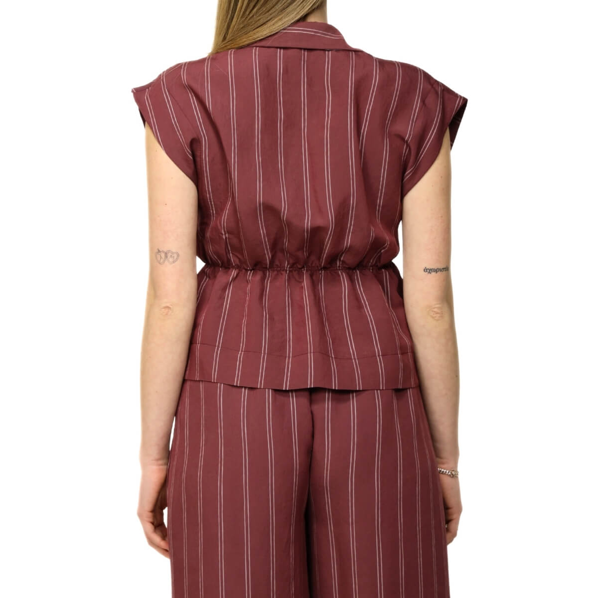 H2O ITALIA GILET SISKY BORDEAUX GESSATO
