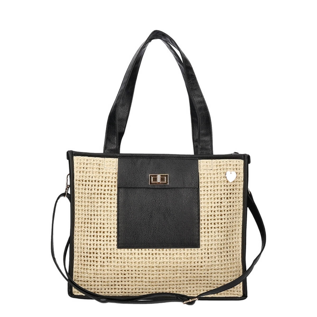 HAT YOU SHOPPER RAFIA BP0324 NATURAL NERO