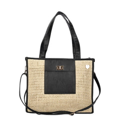 HAT YOU SHOPPER RAFIA BP0324 NATURAL NERO