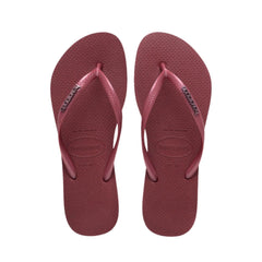 HAVAIANAS INFRADITO SLIM LOGO METALLIC 4119875 9339 BORDEAUX