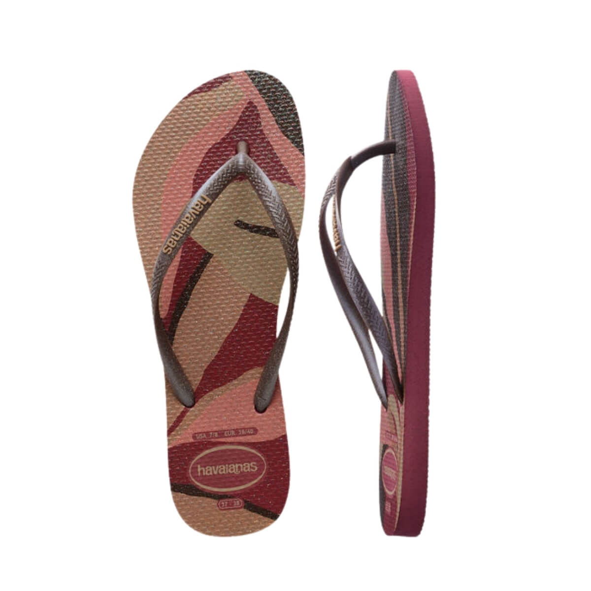 HAVAIANAS INFRADITO SLIM PALETTE GLOW 4145766 9339 BORDEAUX
