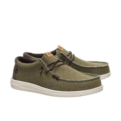 HEY DUDE WALLY BRAIDED 40003 3CI VERDE MILITARE